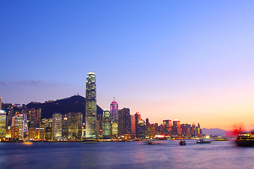 Image showing Hong Kong skyline at night