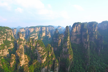 Image showing Mountain landscape of Zhangjiajie in China