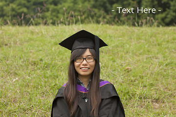 Image showing Asian woman graduation in university