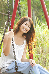 Image showing A beautiful and happy asian woman portrait
