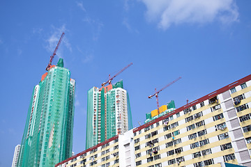 Image showing Construction site in Hong Kong at day