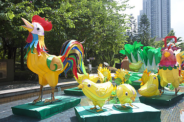 Image showing HONG KONG - SEPT 12; New Territories West Mid-Autumn Lantern Car