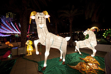 Image showing HONG KONG - SEPT 13,  Victoria Park Mid-Autumn Lantern Carnival 