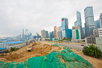 Image showing Construction site for new highway in Hong Kong