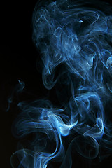 Image showing Abstract of smoke on black