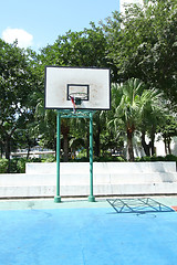 Image showing Basketball court in housing estate