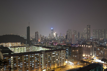 Image showing Hong Kong downtown at night