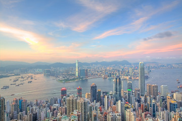 Image showing Hong Kong with office buildings