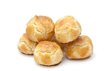 Image showing Cashew cakes (Hong Kong style) Isolated on white background