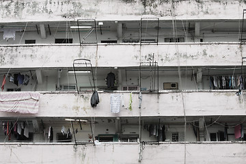 Image showing Old and aged apartments in Hong Kong 