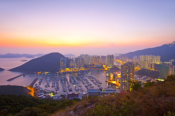 Image showing Hong Kong sunset