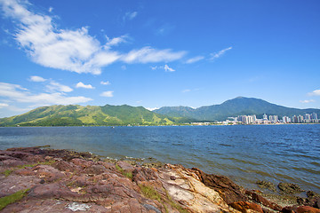 Image showing Sea coast landscape in Hong Kong