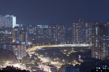 Image showing Hong Kong apartment and downtown at night