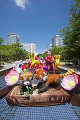 Image showing HONG KONG - SEPT 12; New Territories West Mid-Autumn Lantern Car