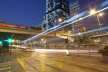 Image showing Hong Kong busy night traffic