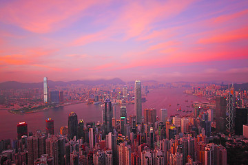 Image showing Hong Kong sunset