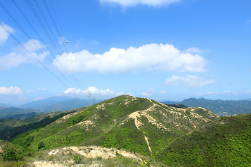 Image showing Mountain landscape in Hong Kong