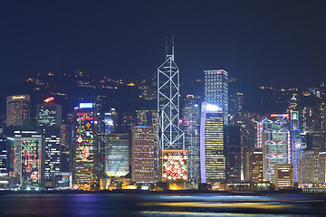 Image showing Hong Kong night view at Christmas