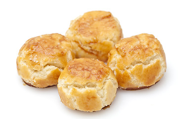 Image showing Cashew cakes (Hong Kong style) Isolated on white background