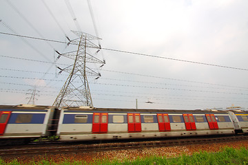 Image showing Fast moving train 