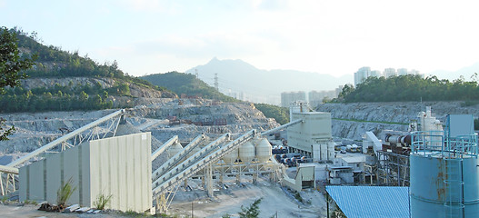 Image showing Quarry site in mining industry