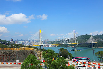 Image showing Ting Kau Bridge at day time