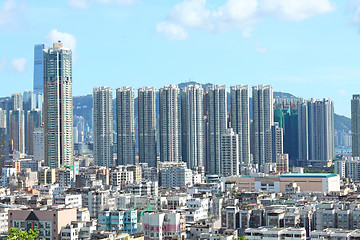 Image showing Hong Kong with crowded buildings 