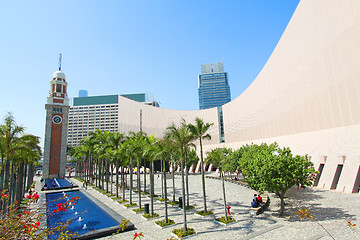 Image showing Clock tower in Hong Kong at day