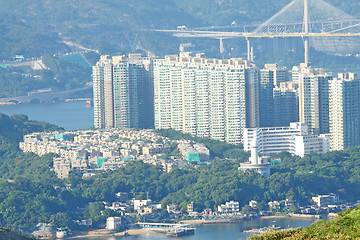 Image showing Hong Kong with crowded buildings at day time