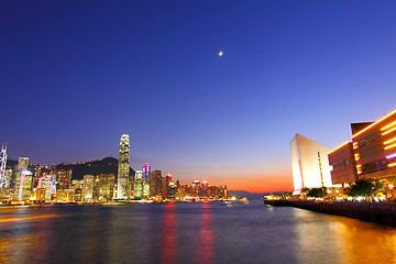 Image showing Hong Kong skyline at night 