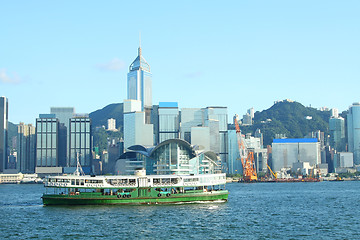 Image showing Hong Kong harbour and star ferry