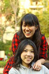 Image showing Friendship forever concept by asian girls