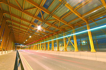 Image showing Tunnel in Hong Kong at night