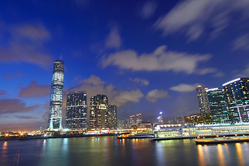 Image showing Hong Kong skyline at dusk