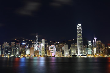 Image showing Hong Kong skyline at night