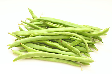 Image showing Geen beans on white background