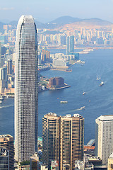 Image showing Hong Kong view at day time with mild blue tone