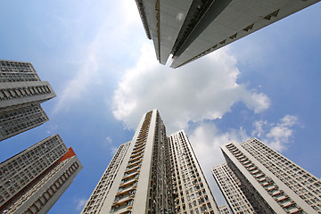Image showing Hong Kong apartment blocks