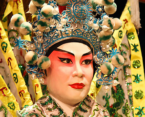 Image showing Cantonese opera dummy close-up.