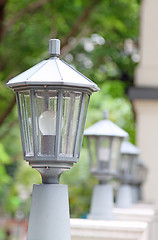 Image showing Lamps along the street