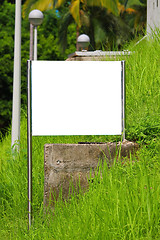 Image showing Blank billboard in countryside