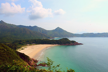 Image showing Ham Tin Wan beach in Hong Kong at day