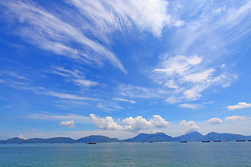 Image showing Beautiful seascape along the coastline in Hong Kong