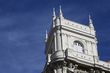 Image showing White top of building