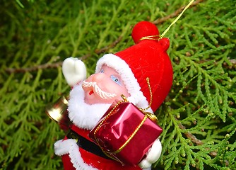 Image showing Santa Claus in the Christmas tree