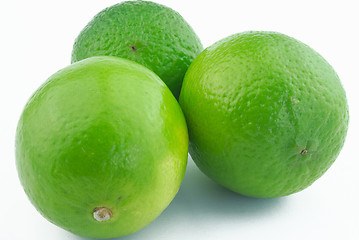 Image showing Three green limes