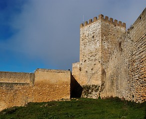 Image showing Inner court of Castello di Lombardia medieval castle in Enna, Sicily, Italy