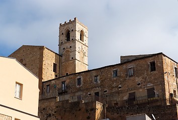 Image showing Old church belfry in Piazza Armerina, Sicily, Italy