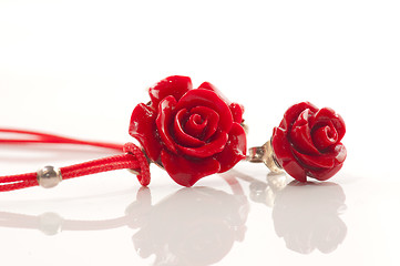 Image showing Red rose jewelry