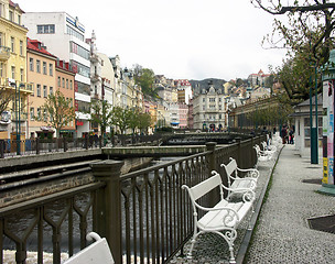 Image showing River bank in Karlovy Vary
